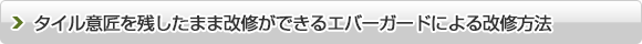 タイル意匠を残したまま改修ができるエバーガードによる改修方法